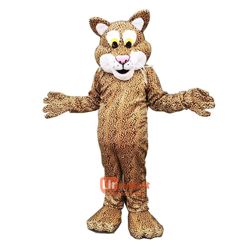 Leopard Tiger Cartoon Mascot Costume Plush with Mask