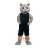 Light gray moving Leopard Cartoon Mascot Costume Plush with Mask
