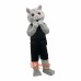 Light gray moving Leopard Cartoon Mascot Costume Plush with Mask