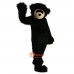 Long Hair Black Bear Cartoon Mascot Costume Plush with Mask