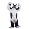 Long Hair Blue Wolf Cartoon Mascot Costume Plush with Mask