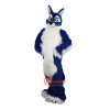 Long Hair Blue Wolf Cartoon Mascot Costume Plush with Mask
