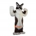 Long Hair Brown Wolf Cartoon Mascot Costume Plush with Mask