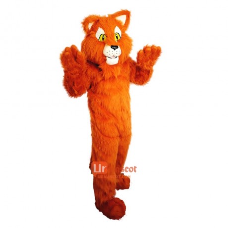 Long Hair Cat Cartoon Mascot Costume Plush with Mask