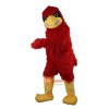 Long Hairy Red Eagle Cartoon Mascot Costume Plush with Mask