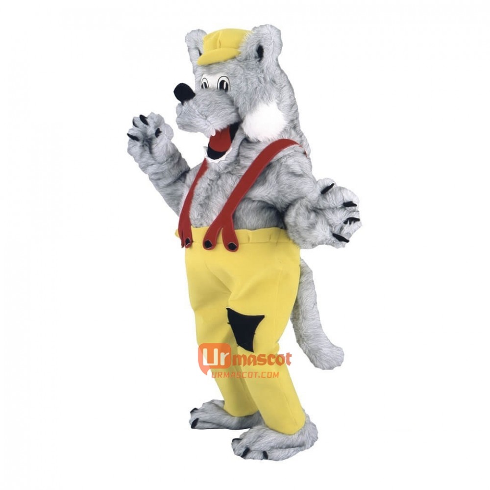 Long Plush Wolf Custom Cartoon Mascot Costume