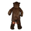 Longhair Brown Bear Cartoon Mascot Costume Plush with Mask
