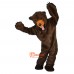 Longhair Brown Bear Cartoon Mascot Costume Plush with Mask