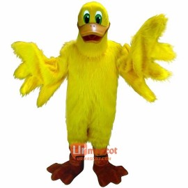Lucky Yellow Duck Cartoon Mascot Costume