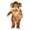 Mammoth with Long Tusks Cartoon Costume Mascot