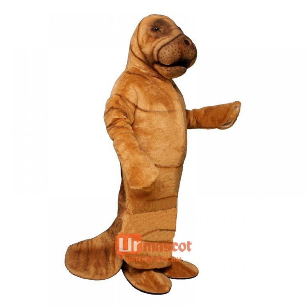 Manny Manatee Cartoon Costume Mascot