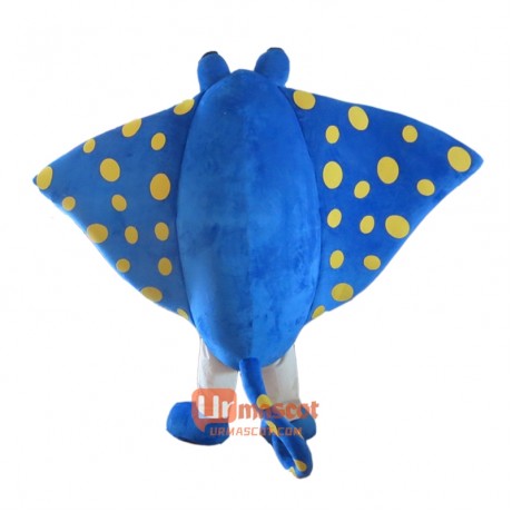 Manta Ray See Fish Mascot Cartoon Costume