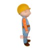 Miner Coalman Cartoon Mascot Costume Plush with Mask