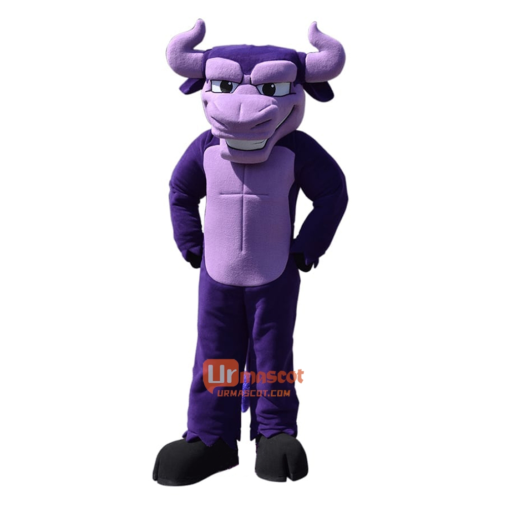 Monta Vista Hs Purple Bull Mascot Costume Cosplay Outfits