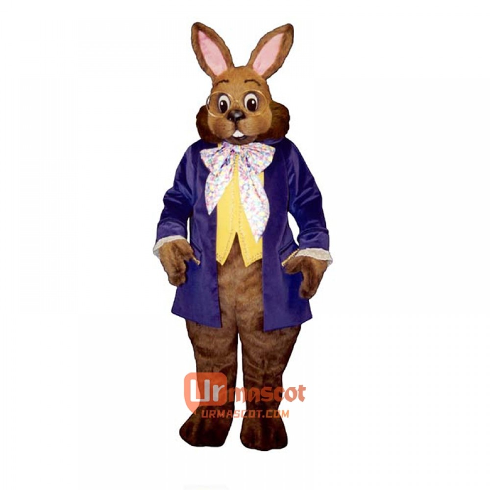 Mr. Brown Bunny Cartoon Costume Mascot
