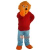 Mr. Orange Bear Cartoon Mascot Costume Plush with Mask