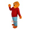 Mr. Orange Bear Cartoon Mascot Costume Plush with Mask