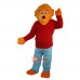 Mr. Orange Bear Cartoon Mascot Costume Plush with Mask