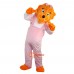 Ms. Orange Bear Cartoon Mascot Costume Plush with Mask