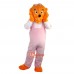 Ms. Orange Bear Cartoon Mascot Costume Plush with Mask
