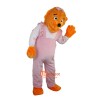 Ms. Orange Bear Cartoon Mascot Costume Plush with Mask