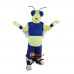Muscle bee Cartoon Mascot Costume Plush with Mask