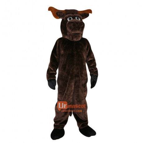 Muscle Cattle Cartoon Mascot Costume Plush with Mask