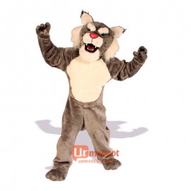 Muscle Wildcat Cartoon Costume Mascot