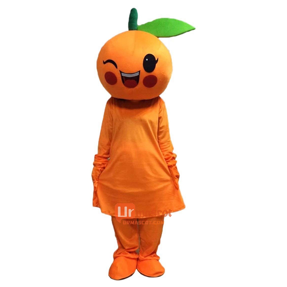 Orange Cartoon Mascot Costume Plush with Mask