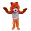 Orange Lion Cartoon Mascot Costume Plush with Mask