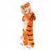 Orange Tiger Cartoon Mascot Costume Plush with Mask