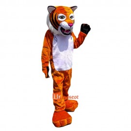Orange Tiger Cartoon Mascot Costume Plush with Mask