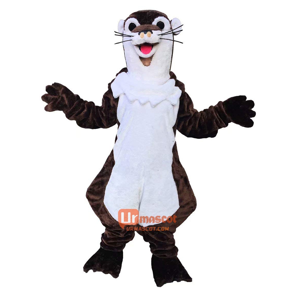Otter Mascot Cartoon Mascot Costume Plush with Mask