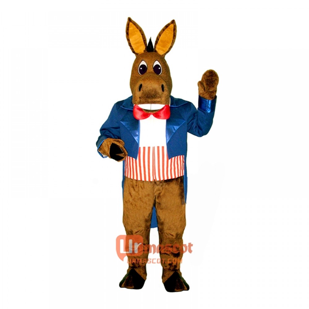 Patriotic Donkey Cartoon Costume Mascot