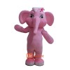 Pink Elephant Character Mascot Cartoon Costume