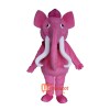 Pink Elephant Character Mascot Cartoon Costume