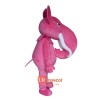 Pink Elephant Character Mascot Cartoon Costume