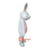 Pink White Rabbit Mascot Cartoon Costume