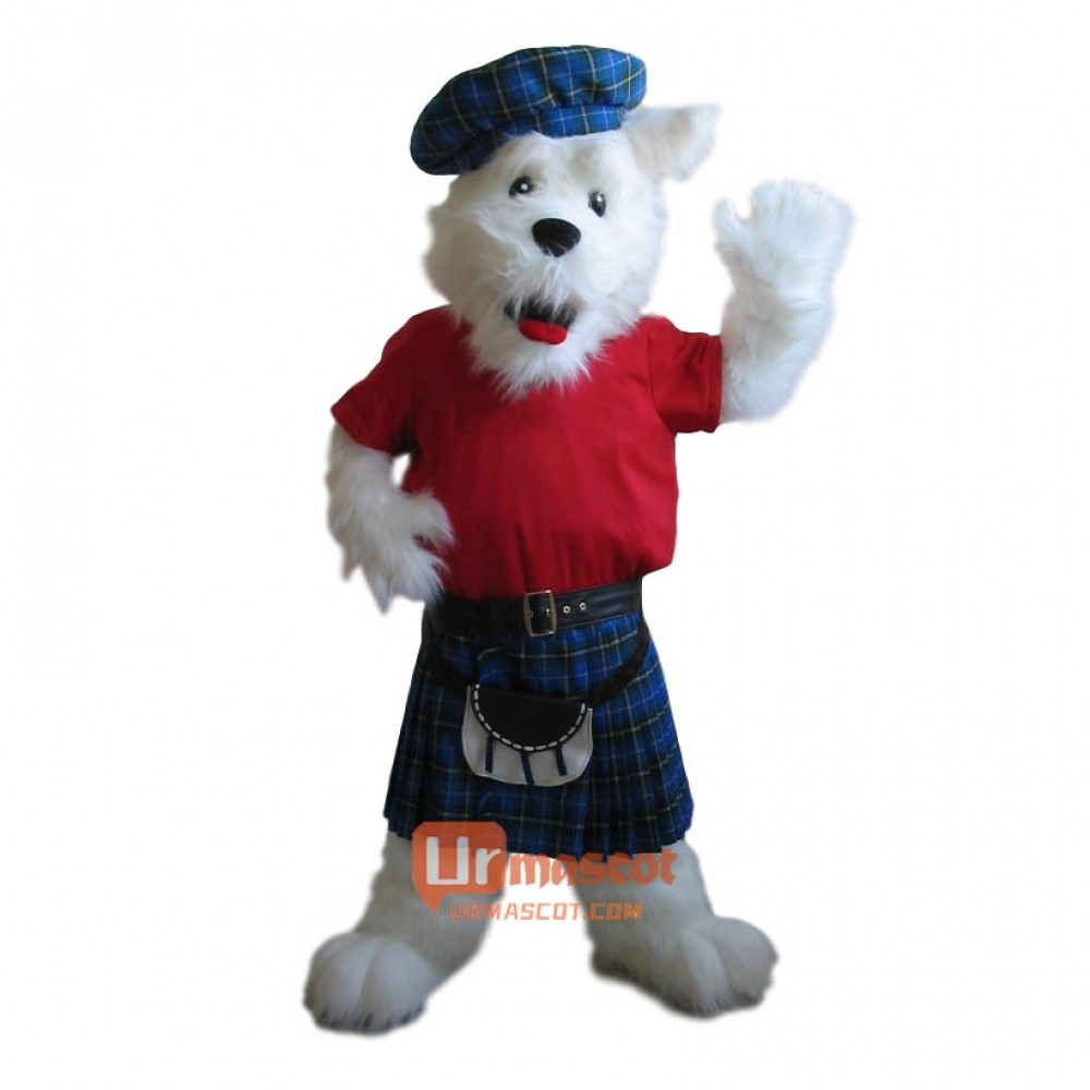 Plush Kilt Dog Custom Cartoon Mascot Costume