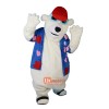 Polar Bear Cartoon Mascot Costume Plush with Mask