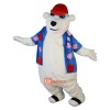 Polar Bear Cartoon Mascot Costume Plush with Mask
