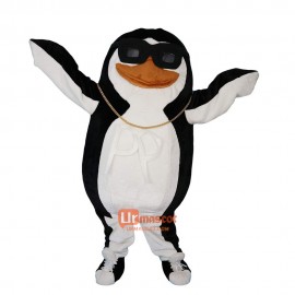 Punk Penguin Cartoon Mascot Costume Plush with Mask