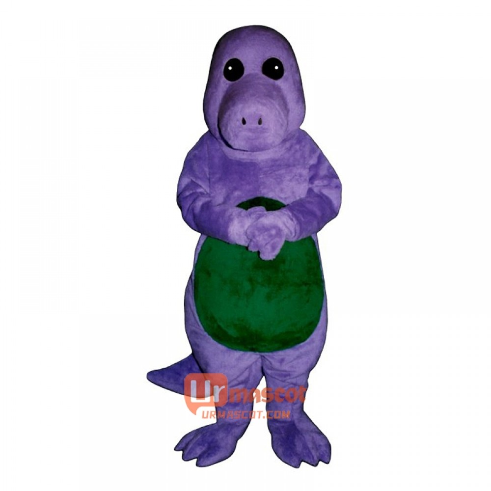 Purple Dinosaur Cartoon Costume Mascot