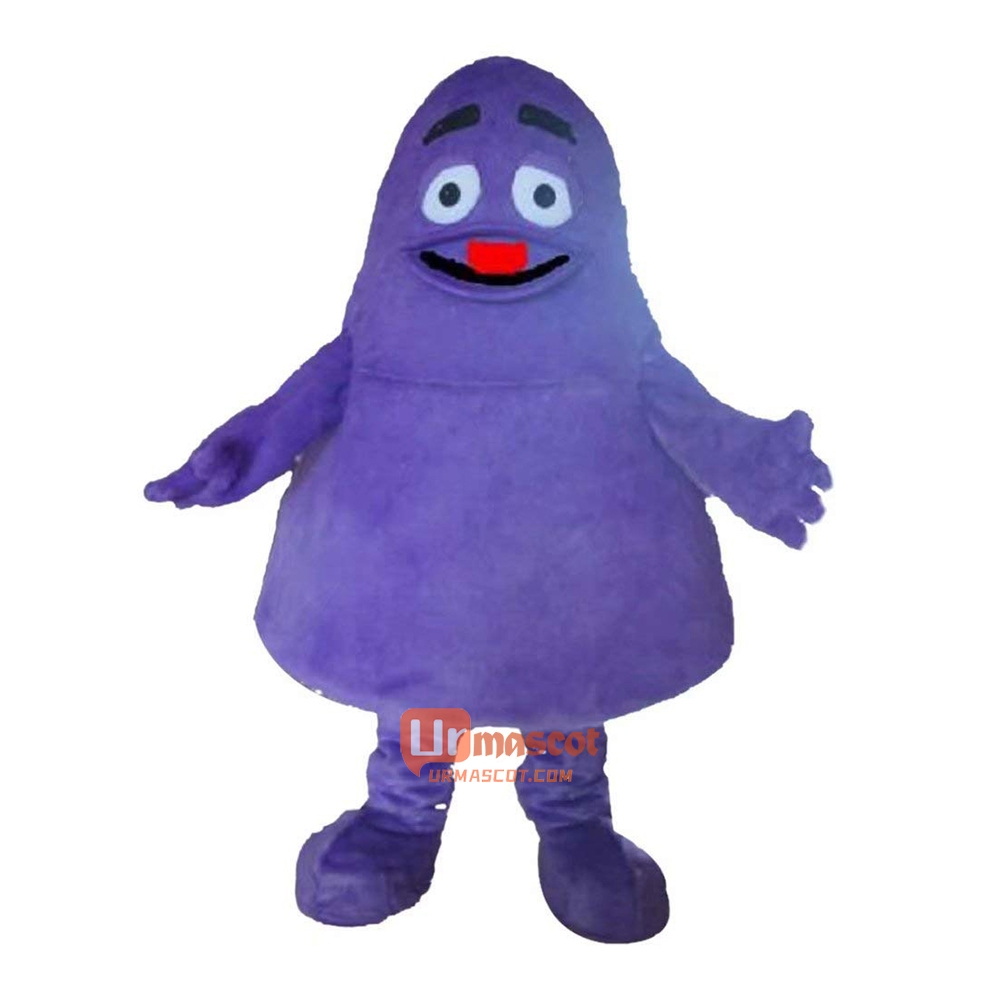 Purple Monster Cartoon Mascot Costume Plush with Mask