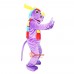 Purple Moose Elk Wapiti Cartoon Mascot Costume Plush with Mask