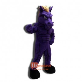 Purple Power Mustang Cartoon Mascot Costume Cosplay Outfits