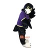 Purple Vest Sport Eagle Cartoon Mascot Costume Plush with Mask