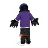 Purple Vest Sport Eagle Cartoon Mascot Costume Plush with Mask