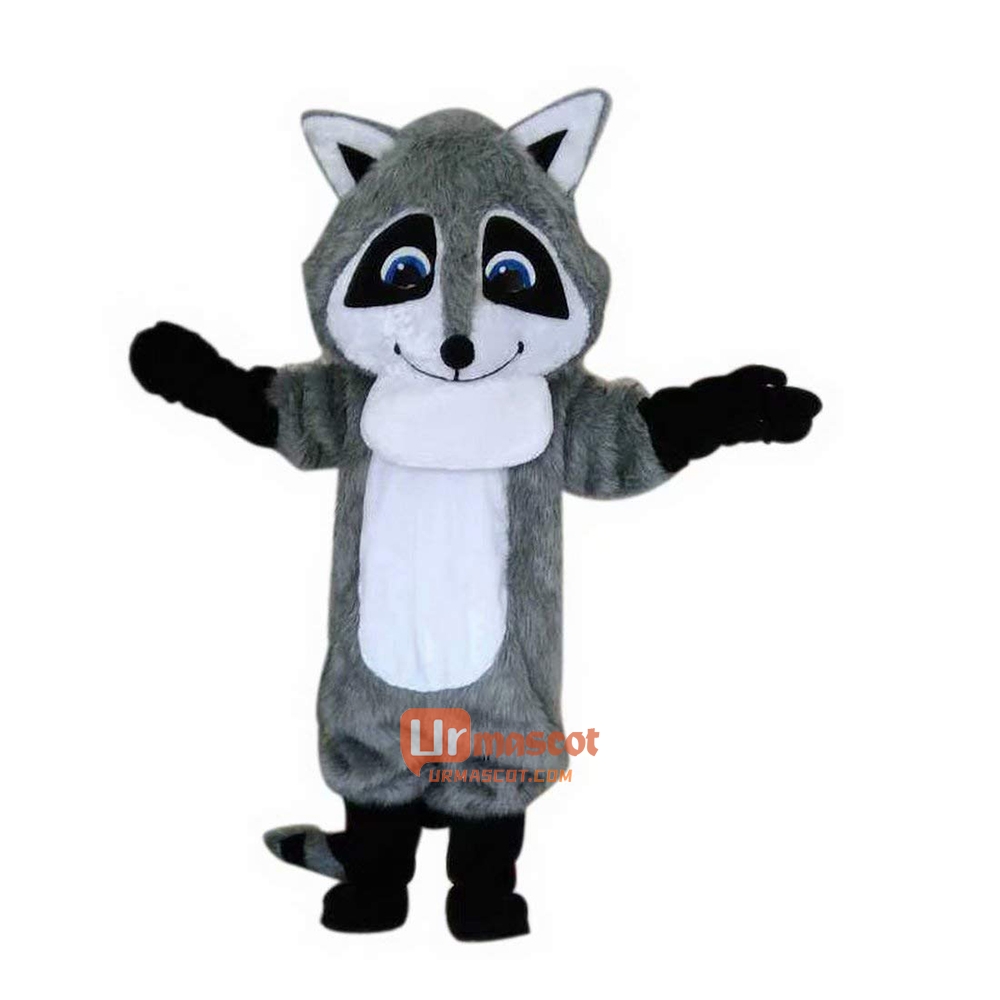 Raccoon Cartoon Mascot Costume Plush with Mask