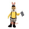 Racing Rabbit Mascot Cartoon Costume
